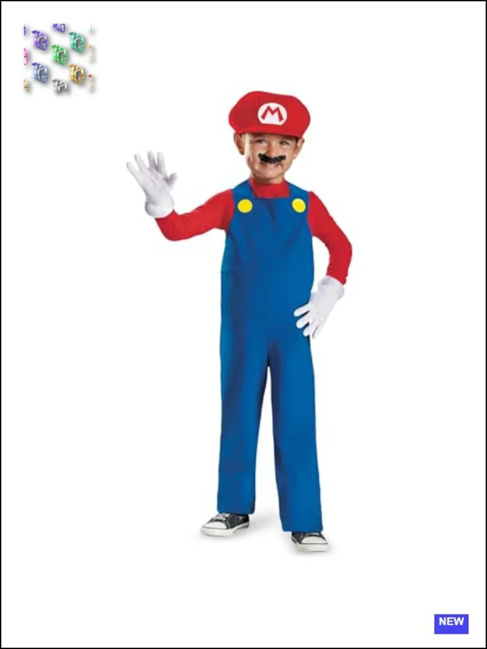 Super Mario Toddler Boys Costume Jumpsuit Halloween Cosplay